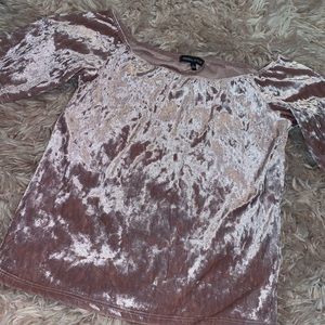 Off the shoulder, 3 quarter length velvet